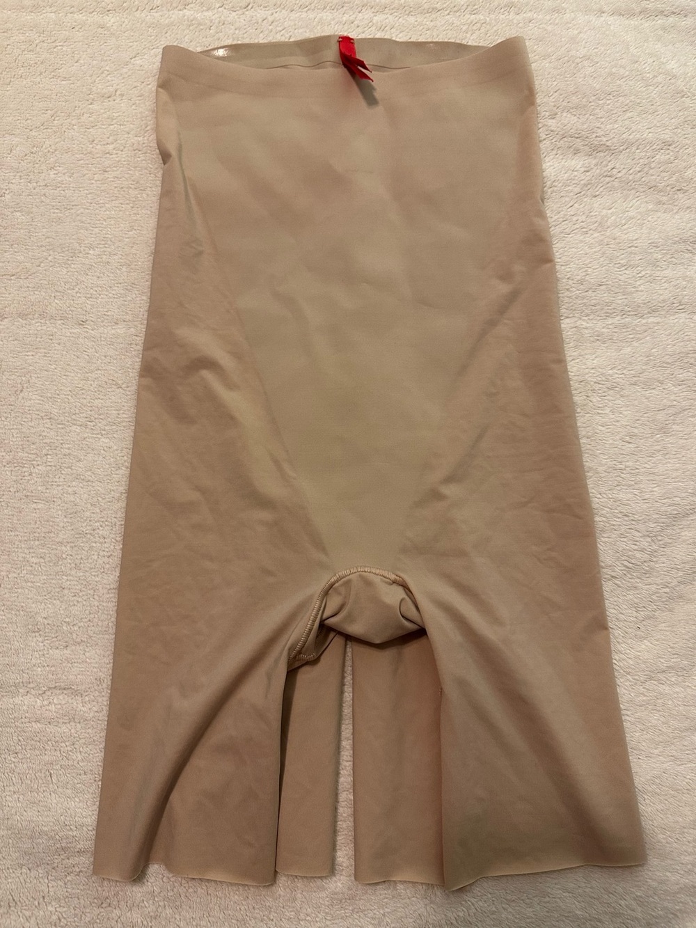 Spanx Women's S Thinstincts High Waisted Mid Thigh Shorts Slimming Shaping Nude
